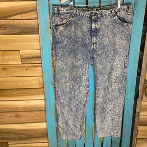 Vintage 90s Levi’s orange tab acid washed jeans size 40x27 (tag says 42x30)